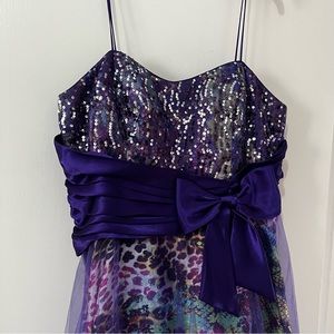 Purple Colorful Prom Dress
